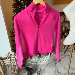 Pink half zip sweatshirt activewear